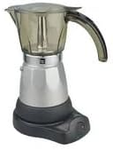 BC-90264 6-Cup Electric Coffee Maker Clear and Silver