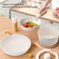 3PCS Frying Pan Set Detachable Handle Flat Bottom Pan Kitchen Cookware Sets Induction Cooker Gas Stove