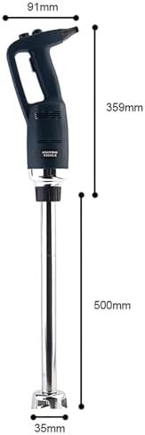 500W Powerful Hand Blender Electric Stick Blender Speed 4000RPM to 16000RPM Adjustable 304 Food-Grade Stainless Steel Material and Prevents Splashing Design for Food Vegetables Soup