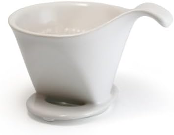 Zero Japan - Bee House Pour Over Coffee Dripper - Lead-Free &amp Cadmium-Free Ceramic Coffee Maker with Elegant Peek Hole Drip Cone Brewer Coffee Gifts Brewing Accessories - White Standard Size