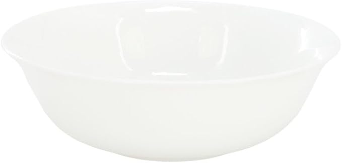 White Shadow 12 Piece Opal Glass Dinnerware Set Break-Resistant Plates and Bowls Service for 4 Microwave and Dishwasher Safe