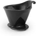 Zero Japan - Bee House Pour Over Coffee Dripper - Lead-Free &amp Cadmium-Free Ceramic Coffee Maker with Elegant Peek Hole Drip Cone Brewer Coffee Gifts Brewing Accessories - Black Standard Size