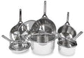 True Induction 10-piece Tri-ply Stainless Steel Induction Cookware Set