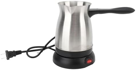 Mumusuki Electric Turkish Coffee Maker 600ML Stainless Steel Boil Dry 5-6 Cup Capacity with Anti Ironing Handle Easy to Use for Coffee Tea Milk