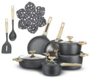 Evolution Non-stick Pan Set for Induction - Pans for Induction and All Types of Cooktops. (15 Pieces)