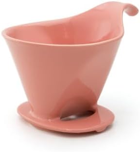 Zero Japan - Bee House Pour Over Coffee Dripper - Lead-Free &amp Cadmium-Free Ceramic Coffee Maker with Elegant Peek Hole Drip Cone Brewer Coffee Gifts Brewing Accessories - Coral Pink Standard Si