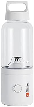VITAMER Lepaletiux 4000mAh Ice and Juice Blender Food Grade Material Refillable Blenders Mixing Bottle (White)