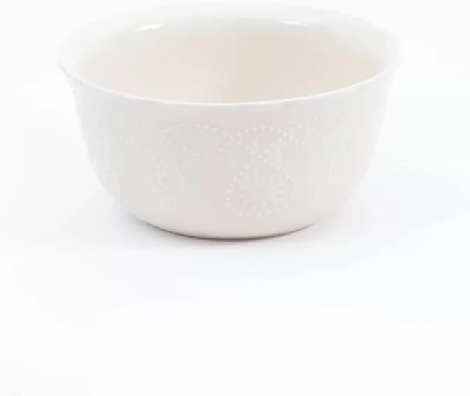 Dinnerware Set Classic Embossed-floral Pattern Dinner Plates Soup/cereal Bowls Family Hotel Tableware