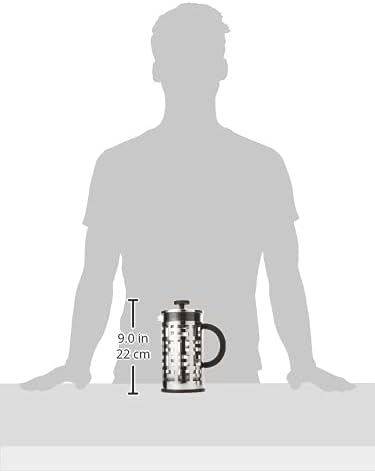 Eileen French Press Coffee and Tea Maker 34 Oz. Chrome