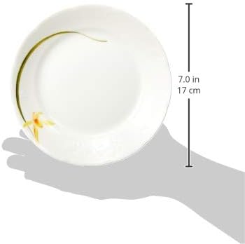 Narumi 40912-34275 Satohana Calendar Dinnerware Set Green Floral Pattern Set of 5 Patterns Cute For 5 People 15 Pieces Microwave Warming Made in Japan Gift Box