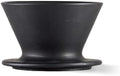HMM Patio Coffee Dripper - Ceramic Pour Over Coffee Maker Brews 1-2 Cups Minimalist Aesthetic Design Essential for Drip Coffee Lovers SGS Certified - Black