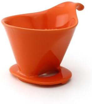 Zero Japan - Bee House Pour Over Coffee Dripper - Lead-Free &amp Cadmium-Free Ceramic Coffee Maker with Elegant Peek Hole Drip Cone Brewer Coffee Gifts Brewing Accessories - Tangerine Standard Siz