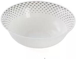 12-Piece Opal Glass Dinnerware Set – Break Resistant White Plates and Bowls with Color Accents Microwave Dishwasher &amp Freezer Safe Tableware for 4 (Grey)