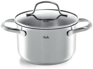 Fissler San Francisco / Stainless Steel Induction Cookware Set 6 Pieces with Glass Lids (3 Saucepans 1 Saucepan 1 Saucepan) + Free Cenit Pan