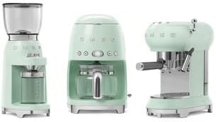 Smeg 50's Retro Drip Coffee Maker with Extra Glass Carafe (Pastel Green)