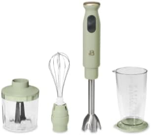 Beautiful 2-Speed Immersion Blender that includes a Chopper &amp Measuring Cup by Drew Barrymore (Sage Green)