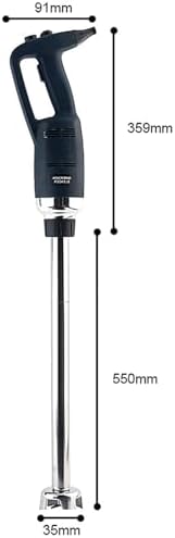 500W Powerful Hand Blender Electric Stick Blender Speed 4000RPM to 16000RPM Adjustable 304 Food-Grade Stainless Steel Material and Prevents Splashing Design for Food Vegetables Soup