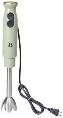 Beautiful 2-Speed Immersion Blender that includes a Chopper &amp Measuring Cup by Drew Barrymore (Sage Green)