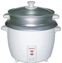Brentwood 5 Cup Rice Cooker/Non-Stick with Steamer in White