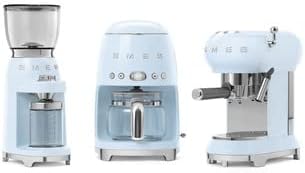 Smeg 50's Retro Drip Coffee Maker with Extra Glass Carafe (Pastel Blue)