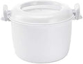 Microwave Rice Cooker Multifunction Small Lunch Container Microwave Cooker Cookware for Microwave Oven 17.5x21x14cm