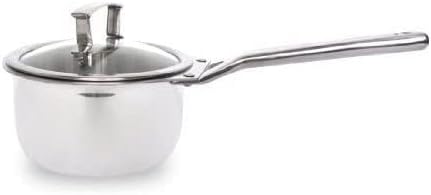 True Induction Stainless Steel Cookware for Inducton Cooktop - Sauce Pan with lid/ 6.5in. 1.5L