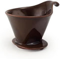 Zero Japan - Bee House Pour Over Coffee Dripper - Lead-Free &amp Cadmium-Free Ceramic Coffee Maker with Elegant Peek Hole Drip Cone Brewer Coffee Gifts Brewing Accessories - Coffee Brown Standard