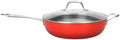 LAGUIOLE Light Cast Iron Frying Pan 28x8.2 cm - Optimal Heat Retention Durable Non-Stick Elegant Design All Heat Sources Induction 100% Cast Iron 3.5 L Red