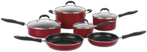 Cuisinart 55-11R 11-Piece Set Advantage Nonstick Cookware Red