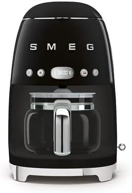 Smeg 50's Retro Drip Coffee Maker with Extra Glass Carafe (Black)