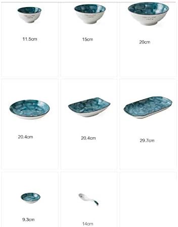 Elegant Dinnerware Set Dinner Plates Bowls Set Luxurious Reactive Glaze Dinnerware Set Bpa-Free Dishwasher Safe The Best Gift For Family And FriendsA