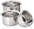 Priya Stainless Steel Tope/Patila/Cookware Set (3 Pieces- 900 ml 1300 ml and 1800 ml Induction and Gas Compatible)