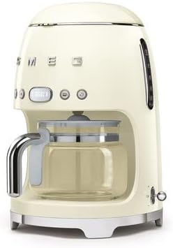 Smeg 50's Retro Drip Coffee Maker with Extra Glass Carafe (Cream)