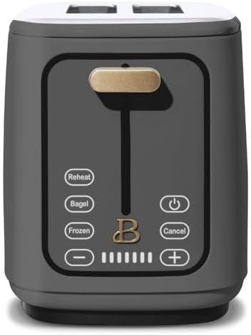 New beautifull 2-Sliice Digital Toaster with Touch-Activated Display Adjustable Browning Control Auto Shut-Off by D'rew Barry'more (Oyster Gray)