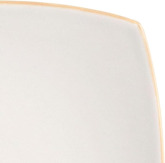 Square Stoneware 16 Piece Dinnerware Set Sand Dinner Plates and Dishes Table Ware Home Dining Plate