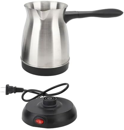 Mumusuki Electric Turkish Coffee Maker 600ML Stainless Steel Boil Dry 5-6 Cup Capacity with Anti Ironing Handle Easy to Use for Coffee Tea Milk