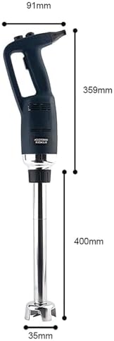 500W Powerful Hand Blender Electric Stick Blender Speed 4000RPM to 16000RPM Adjustable 304 Food-Grade Stainless Steel Material and Prevents Splashing Design for Food Vegetables Soup