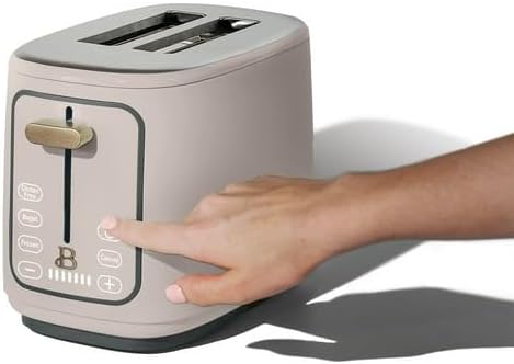 New beautifull 2-Sliice Digital Toaster with Touch-Activated Display Adjustable Browning Control Auto Shut-Off by D'rew Barry'more (Porcini Taupe)