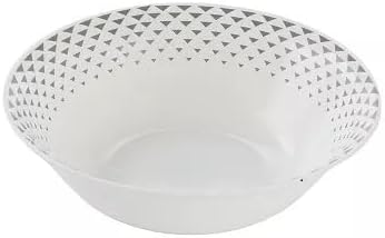 12-Piece Opal Glass Dinnerware Set – Break Resistant White Plates and Bowls with Color Accents Microwave Dishwasher &amp Freezer Safe Tableware for 4 (Grey)