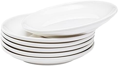 Vikko Dinner Plate Set of 6 White Plates Ceramic Dinner Plates Set Stackable 12 Inch Extra Large Dinner Plates for Every Day and Special Occasion Restaurant Style Dishwasher Safe Microwave Safe