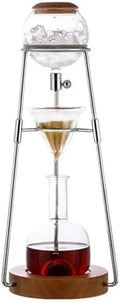 Cold Brew Drip Tower Cold Brew Drip Tower Coffee Maker Ice Coffee Cold Brew Maker with Stainless Steel Rack Detachable Glass Cold Brew Maker Coffee Lover Gift for Coffee Lovers Gift