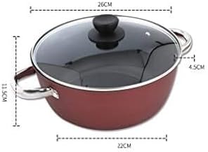 Non-Stick Cookware Set Induction-Compatible Frying Pan Soup Pot Milk Pot Casserole Wok with Anti-Scalding Handle Visible Lid