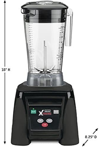 Waring Commercial MX1050XTX 3.5 HP Blender with Electronic Keypad Controls Pulse Feature and a 64 oz. BPA Free Copolyester Container 120V 5-15 Phase Plug