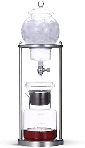 Tower Ice Coffee Maker Capacity Tea TowerCold Brew Drip Tower Cold Brew Drip Tower Coffee Maker 600ml Capacity - Stainless Steel Rack Detachable Glass - Ice Coffee Maker for Coffee Lover