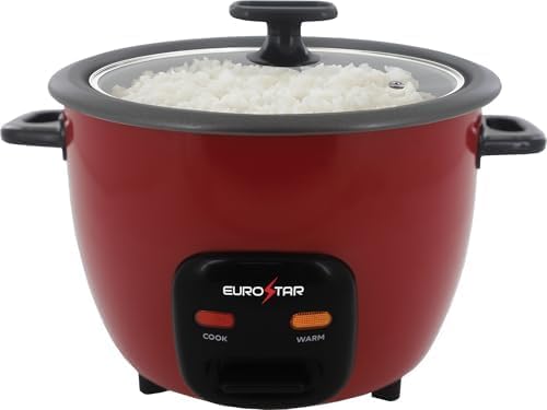 EUROSTAR 10-Cup Rice Cooker Red