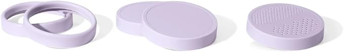 Personal Blender 12-Piece Set 240W Motor Emulsifying Stainless Steel Blade System 16oz Travel Cup with Straw BPA-Free Dishwasher Safe Jars (Lavender)