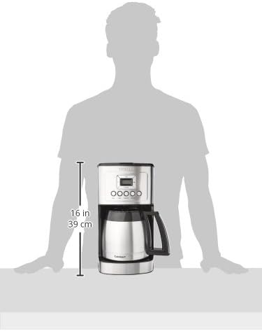 Cuisinart 12-Cup Coffee Maker Programmable PerfecTemp Thermal Carafe Coffee Machine with 1-4 Cup Setting Brew Strength Control and Brew Pause Stainless Steel DCC-3400NAS Silver