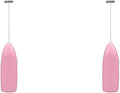 Milk Foamer Coffee Whisk Mixer Blender Egg Beater Mini Frother Handle Stirrer Maker Cooking Tools(Pink 2pcs)