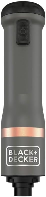 BLACK+DECKER Kitchen Wand Cordless Immersion Blender 4 in 1 Multi Tool Set Hand Blender with Charging Dock Grey (BCKM1014K01)
