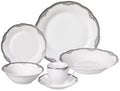 Porcelain Wavy Edge Dinnerware Set 24 Piece Service for 4 by Lorren Home Trends: Elizabeth Design